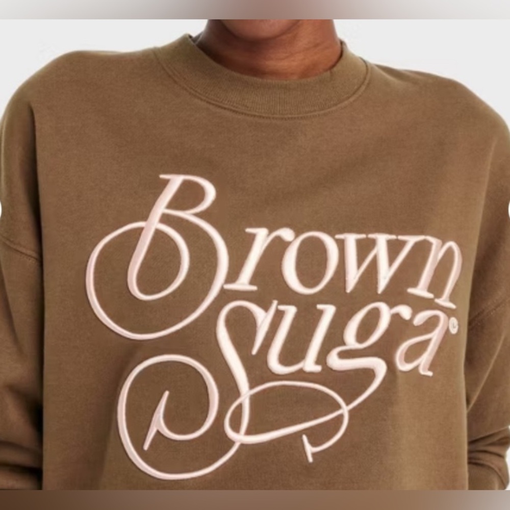 Women's Crew Neck Sweatshirt - Brown